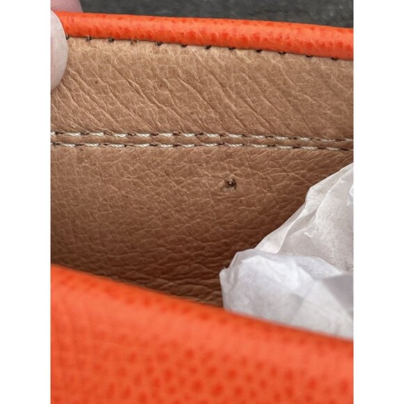 Atlanta Moccasins Shoes Womens Orange Blue Leather Driving Loafer Preppy Mature - Picture 5 of 15